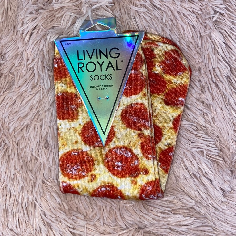 Living royal crew pizza socks